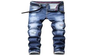 Men039s Jeans Mens Designer Fashion Washed Blue Classic Skinny Denim Pants Scratched Distressed Biker Jean7757143