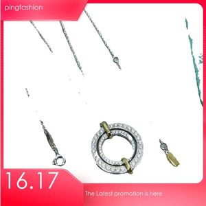 Halsband ping pärla smycken halsband designer armband för kvinnor juvelery vgold cirkulär diamantfärgseparation och elektroplatin n