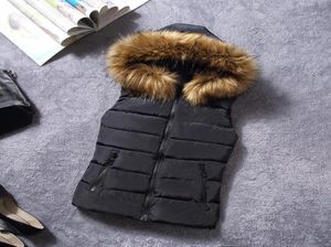 Marka kamizelki zimowej damskie płaszcz w dół bawełniany swobodny kapturowy 039S kamizelki futra kamizelki żeńskie kamizelki samic vestidos duży rozmiar ubrania 3811014