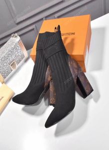 Classic Women039S High Heel Fashion Boots Дизайнер сексуальный кусочек кабленка по подиометрованию кожа кожа короткие ботинки осень и зима голой 5397692