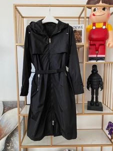 Women039s Trench Coats 2022 Осенний роскошный дизайн премиум -класса качества с капюшоном с капюшоном.