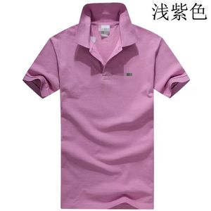 2024 Brand Men's Brand Polo, camiseta premium, logotipo de bordado de carta masculina, lapela de verão de mangas curtas, algodão de cor sólida secagem rápida e top respirável