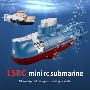 RC Boat Kids Toy Mini Remote Control Submarine Waterproof Radiokontrollerat fartyg Diving Model Electric Model Toys Childern Gift 240518