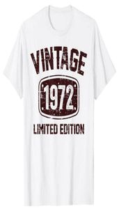 Men039S tshirts år gammal vintage 1972 begränsad upplaga 50 -årsdag tshirt för kvinnor män anpassade produkter MEN039S3550366
