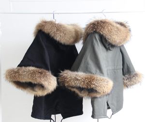 Real Raccoon Furs Ladies Leisure Coat Cape Poncho Women Obspeaker Sleeve Cloak Winter Coat Japan Korean7094884