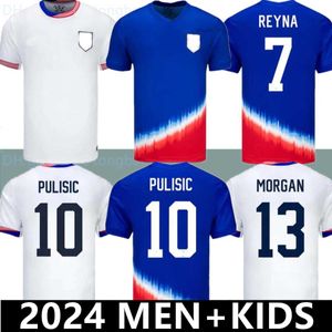 Soccer Jerseys USA Soccer Jerseys 2024 Copa America Men Woman Kids Kit 24 25 Home Away Football Shirts Men Player Version Pulisic Smith Morgan Balogun Musah McKenni