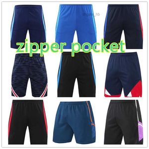 Soccer Shorts Mens soccer shorts 2022 Football club pants zipper pocket adult summer training Pantalones cortos de futbol