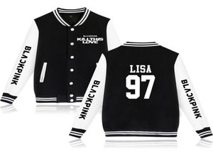 Fashion KOREAN KPOP BLACK BLACK BLACKPINK KILL SHOTH THE LOVE Album Rose Lisa Jisoo Jennie Baseball Jacket Women Hoodies Sweatshirts5320617