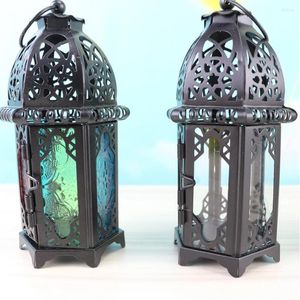 Candele Candele Classic marocchina Porta anticarica Vergia Iron Glass Cangoli sospeso Candtrenning Party Casa Decorazione della Chiesa Chiesa