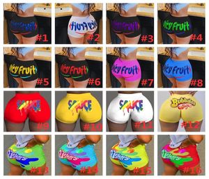 Summer 103 Styles Snack Shorts Women Breathable Booty Bodycon Mini Gushers Snack Booty Shorts Sexy Fitness Candy Shorts Skinny Fas4048969