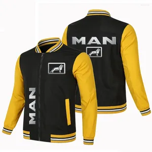 Men's Jackets Spring And Autumn Trendy MAN Truck Logo Outdoor Punk Style Motorcycle Sports Zipper Thin Jacket