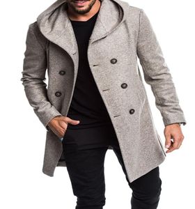 Mens Winter Wool Coat Autumn Mens Long Trench Coat Cotton Casual Woollen Men Overcoat Mens Coats and Jackets Asian S3XL1115507