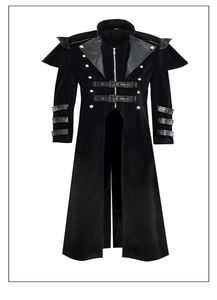 Women039S Trench Coats Punk Rave Men039S قاتل القوطي Caped Overcoat Y6549454615