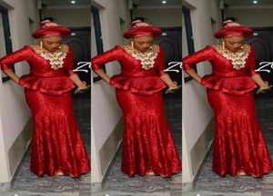 Niestandardowe nigeryjskie cekinowe kreski bolesne sukienka na bal mat