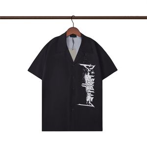 LUXURYy Designer Shirts Men's Fashion Tiger Letter V silk bowling shirt Casual Shirts Men Slim Fit Short Sleeve Dress Shirtss M-3XL