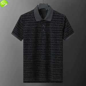 Mens Polo Shirt Designer Polos Dornts for Man Fashion Focus Embroidery Snake Garter Little Bees Printing Pattern Clothing Tee Black and White T Shirt#041