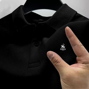 Mode Sommer Herren Polo -Hemd Luxus Top Casual Flip Kragen Knopf T -Shirt Falten resistant 240513
