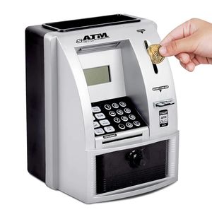 Elektronisk Piggy Bank ATM -lösenord Money Box Cash Coins Saving Safe Automatic Deposit Sedel Julklapp 240518