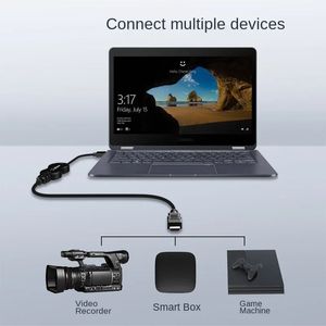 2024 Portable Easy для ограничения USB2.0 Capture Card Audio Video Adapter VHS в DVD -конвертер для захвата видео для победы Android MacOS VLC OBS для