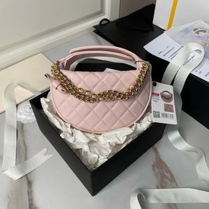 10A Mirror Quality Designer Mini Bag Clutch Bag 18cm Diamond Lattice Quilted Purse Womens Genuine Leather Chian Bag Cowhide Handbag Pink Luxury Bag With Box