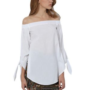 Women Fashion Spring Slash Neck T Shirt Long Sleeve Bowknot Pullover Casual Boat Neck Blouse5379425