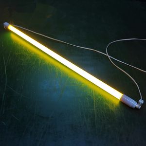Tubos de LED anti-UV T5 luzes seguras amarelas 4 pés 5 pés 24w AC85-265V G5 2Pins Ends BLUBS 1200mm 1500mm 4 pés 27000k lâmpadas sem proteção de ultravioleta Iluminação de exposição 110V 220V