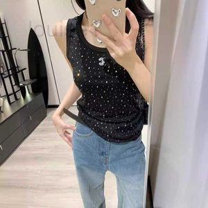 Women's T-shirt Designer Brand 2024 Summer New Full Sky Star High Temperature Solid Color Tank Top Sleeveless Versatile VYOQ