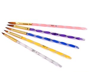 Nylonowe włosy paznokcie akrylowe do uczącego się UV Builder Rzeźnik płynny proszek proszek DIY Beauty Nail Pen 686307053