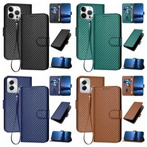 Carbon Fiber PU Leather Wallet Cases For Samsung S24 Ultra S23 Plus S22 A55 A35 A15 A05 A05S A54 A34 A24 A14 A13 Vertical Credit ID Card Slot Cover Hip Clip Business Pouch