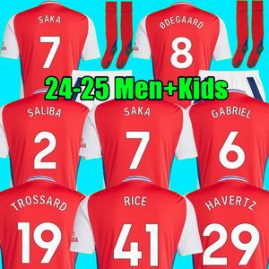 24 25 Arsen Alfc Soccer Jerseys Smith Rowe Saka Martinelli 2024 2025 Football Shirt Men Kids Kit Odegaard
