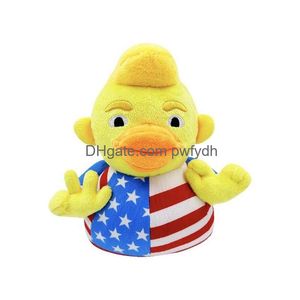 Parti Favor Varış Komik Trump Duck American Flag P Karikatür Dolgulu Hayvan Bebek Oyuncak Bırak Teslim Ev Bahçe Festival Malzemeleri Dhxpa