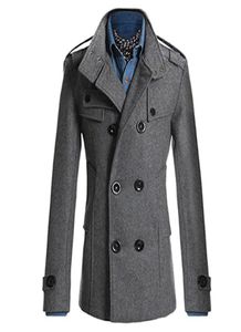 Ganze Mode Männer doppelt baced Winter Schlankes warme Jacke stilvoller Trenchcoat Outwear5237038