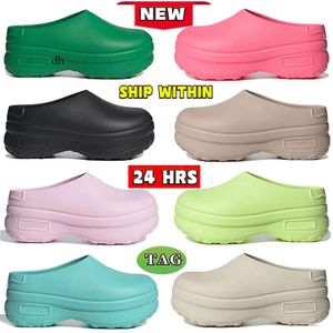 Tasarımcı Terlik Adifom Stan Smith Mule Şef Ayakkabı Sier Green Wonder Taupe Çekirdeği Siyah Berbest Pembe Aqua Limon Yaz Sandalet Moda Kadınlar Düz Slides Terlik C0