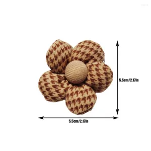 Decorative Flowers Four Sets Of Artificial Plaid - Three-dimensional Filling Cotton Florets Clothing Headgear Decoration Prac