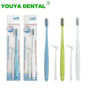 10pcs VShaped Orthodontic Interdental Toothbrush Soft Bristle Brace Bracket Cleaning Oral Hygiene Tooth Brush Dental Products 240511