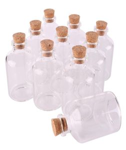 Прозрачные стеклянные бутылки с пробкой пробкой пустые бутылки для специй банки подарочные ремесла 24 шт.