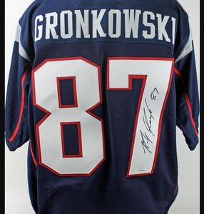 Brady 12 Gronkowski 87 home away Signed Autograph Autographed auto shirts