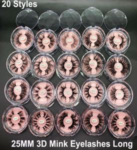 25mm kirpikler vizon 3d sahte kirpikler dramatik uzun kalın çapraz kirpikler 100 gerçek vizon sahte kirpikler el yapımı 20 stil göz makyajı m4056814