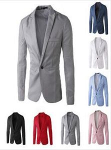 Whole2016 Nya ankomst män passar blazer män fast färg fashionabla casual blazer masculino en knapp blazer kostymer jacka7874966