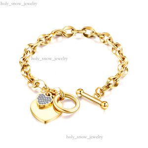 Tiffanyjewelry Designer Armband Tiffanyjewelry Armband Instagram Love rostfritt stål smycken Tiffanyjewelry Heart High Titanium Armband 611