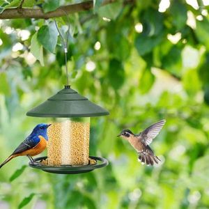 Other Bird Supplies Outside Hanging Wild Feeder Automatic Foot Feeding Tool House Type Multiple Hole Dispenser Garden Decor