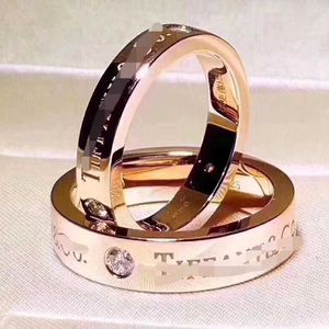Designer Gaoding T Network Celebrity Brandhree Diamond Par Ring Titanium Steel Fashion Wedding R 50R6