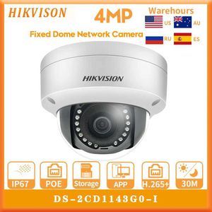 Kit fotocamera wireless HikVision originale DS2CD1143G0I EXIR 20 H265infrar 30m Versione notturna trasparente P2P POE IP67 IK10 MINI FISSATA NETUNA DI NETUNA