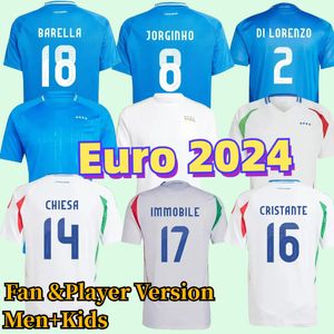 23 24 25 Italia CHIESA Soccer Jerseys 2024 home and away Italy RASPADORI VERRATTI BARELLA Shirt TOTTI LORENZO POLITANO special MIRETTI Football uniform