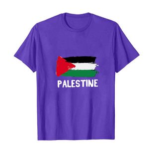 Hot Selling Custom Free Palestina T-shirt polyester bomull Bekväma herr t-shirts med Palestina flagga