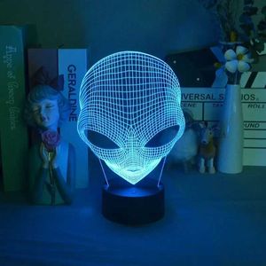 Lamps Shades Pop Eye Alien 3D Night Light Childrens Cool Presentation Bedroom Decoration Cute Birthday Colorful Gift LED Table Light Baby Night Light Y240520NW1K