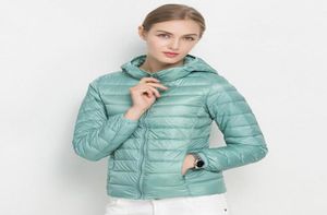 2020 Hooded 90 White Duck Jacket Autumn Winter 14 Colors New Warm Slim Zipper Women Fashion Light Down Coat S3XL4735302