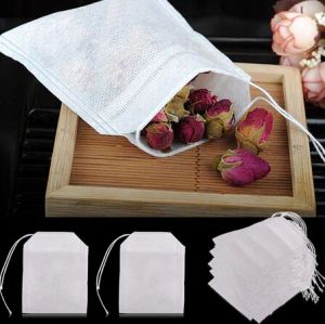 Fashion Hot Empty Teabags Tea Bags String Heal Seal Filter Paper Teabag 5.5 x 7CM for Herb Loose Tea S520