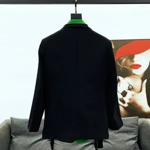 Herrdräkter kontrast färg lapptäcke blazers personlighet lösa dubbel krage haute kvalitet kostym kappa höst mode 21f3473