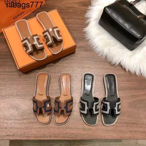 Double Oran Home Womens Slippers Contrast Color British Style Fashion Flat Sole Shoes Special with Logo